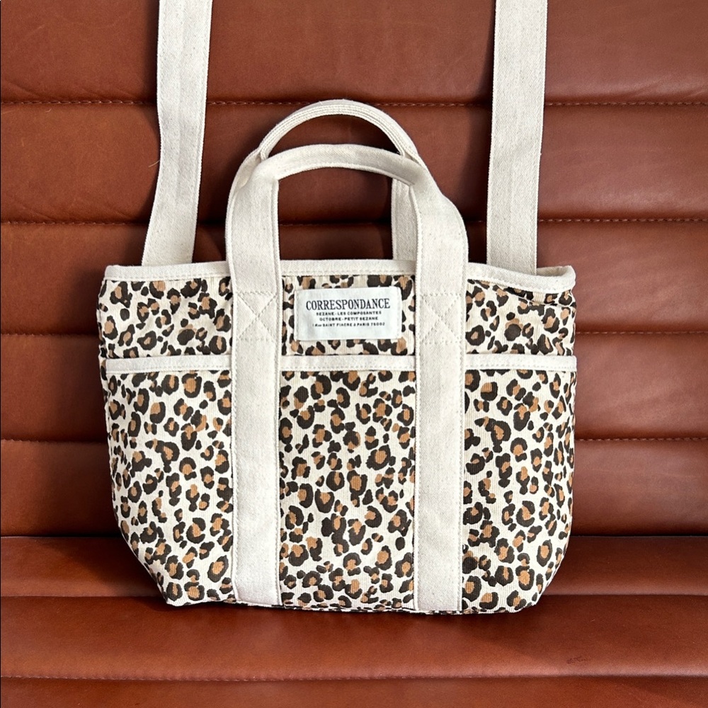 Sezane Leopard Print Mini Tote - Picture 2 of 4